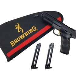 OCCASION - PISTOLET BROWNING BUCK MARK BLACK LABEL CAL.22LR FILET&Eacute; + 2 CHARGEURS