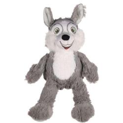 JOUET CHIEN RABBA RENARD GRIS 23X11X35CM