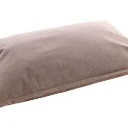 COUSSIN LOTTA RECTANGULAIRE + FERMETURE ECLAIRE TAUPE 100X70X15CM