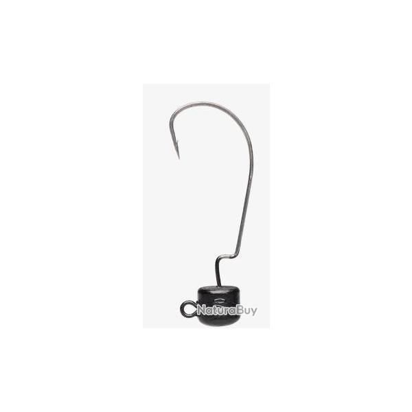 TETE PLOMBEE NED EWG JIGHEAD MATT BLACK PAR 3 NPC 7gr Taille 3/0