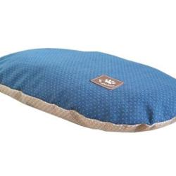 COUSSIN CARLOS TAUPE/BLEU 63X40CM