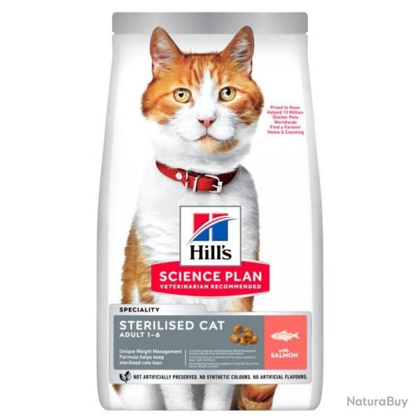 HILLS FELINE STERILISED ADULT SAUMON 3KGS