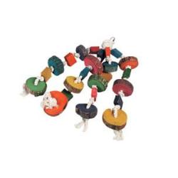 JOUET PERROQUET PENDENTIF DE PERLE 4 CORDES