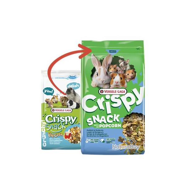 CRISPY SNACK W POPCORN 550GR