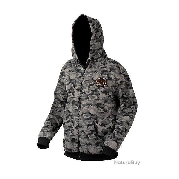 BLACK SAVAGE ZIP HOODIE L