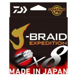 TRESSE J BRAID EXPEDITION 150M 8 BRINS ORANGE 0.16mm - 9.8kg