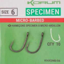 HAMECONS KORUM SPECIMEN MICRO BARBED PAR 10 Taille 8