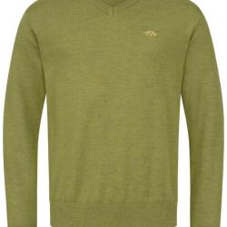 PULL COL V BLASER MERINO VERT