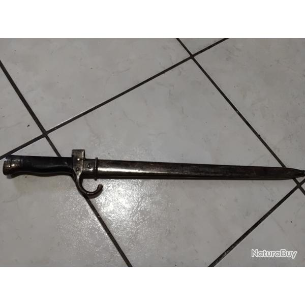 Baionnette de mousqueton Berthier 1892 du 1er type. WW1 WW2.