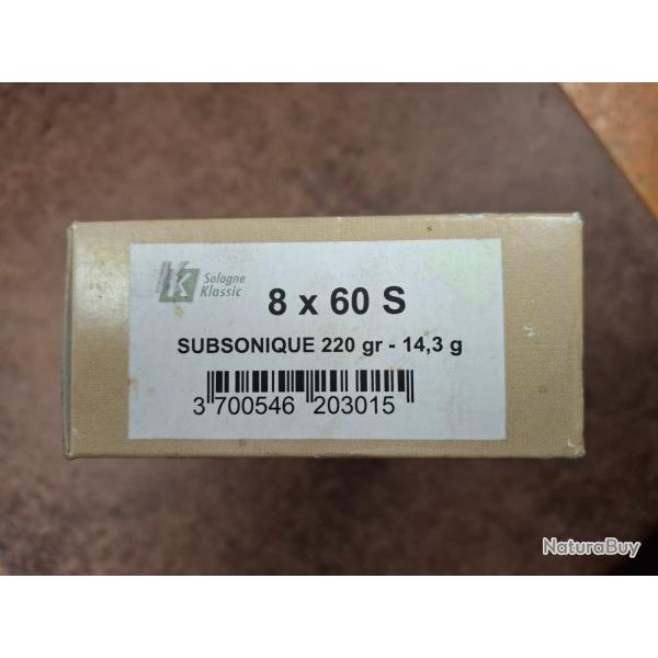 Sologne Klassic 8x60S Subsonic 220gr