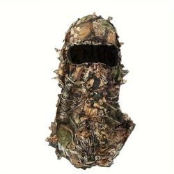 Cagoule Ghillie Feuillage 3D Camouflage Chasse et Aff&ucirc;t