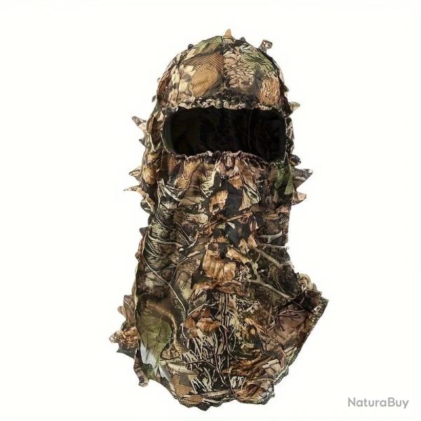 Cagoule Ghillie Feuillage 3D Camouflage Chasse et Aff�t