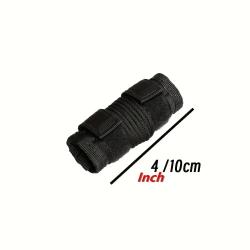 Housse de silencieux noire &agrave; scratch 10cm