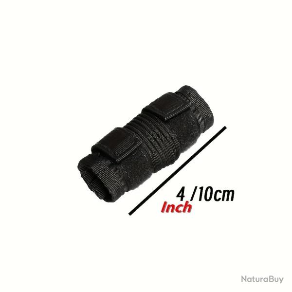 Housse de silencieux noire � scratch 10cm