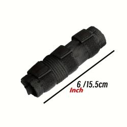 Housse de silencieux noire &agrave; scratch 15.5cm