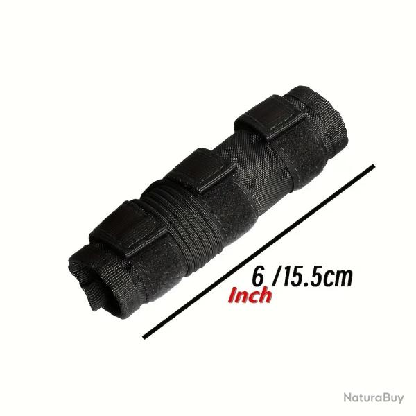 Housse de silencieux noire � scratch 15.5cm