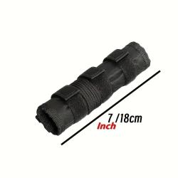 Housse de silencieux noire &agrave; scratch 18cm