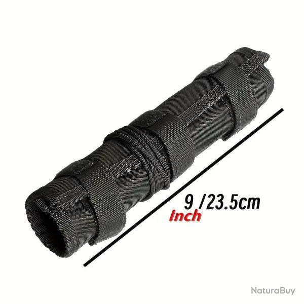 Housse de silencieux noire � scratch 23.5cm