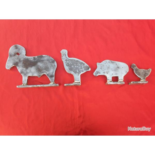 Cibles silhouettes m�talique - �chelle1/5eme carabine et pistolet 22LR