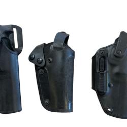 Lot de 3 holsters droitier - &Eacute;quipement police / professionnel - Occasion - Vendus en l'&eacute;tat
