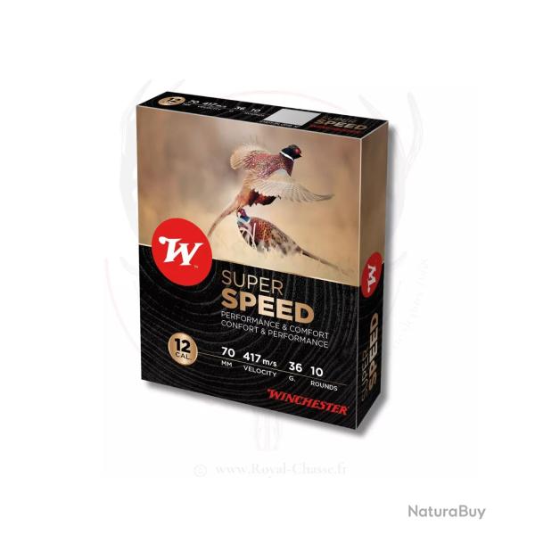 WAHOO ! LOT DE 5 BOITES DE 10 CARTOUCHES WINCHESTER SUPER SPEED G2 CALIBRE 12 - 36 G - BJ - PB 6