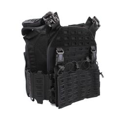 Gilet tactique porte-plaques Drake MK4 Noir- Corso Tactical