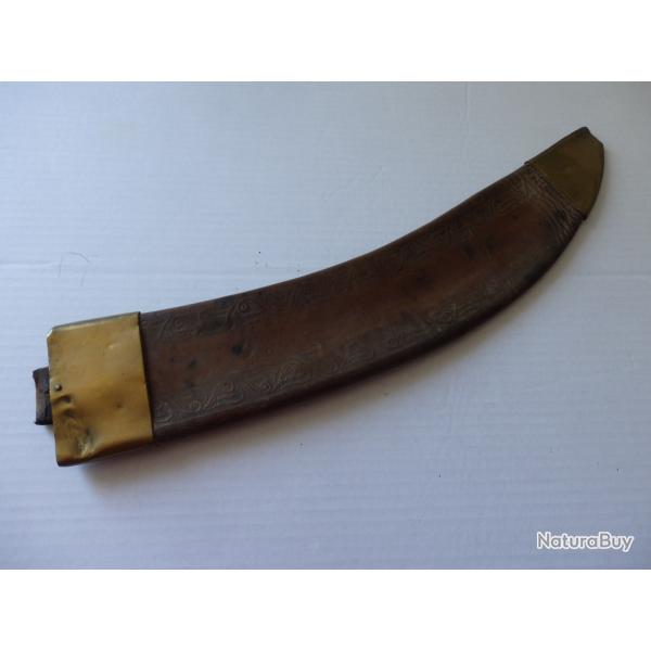 Fourreau cuir & laiton pour la Machette "COLLINS" n�1005