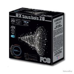 Cartouches FOB RX SOUS BOIS calibre 20/70 n&deg;7/9 28g bourre &agrave; jupe x25