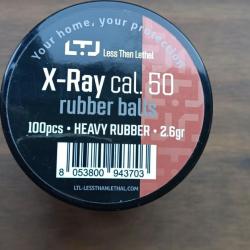 Bille Caoutchouc LTL X Ray Lourde - Cal. 50 x100