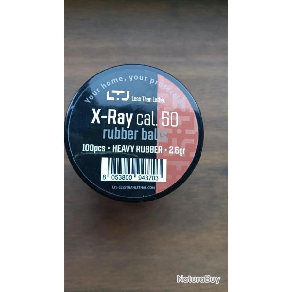 Bille Caoutchouc LTL X Ray Lourde - Cal. 50 x100