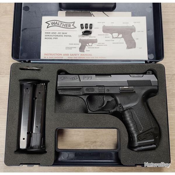 Pistolet WALTHER mod�le P99 - Cal 9x19 - 3 chargeurs, mallette (Occasion)