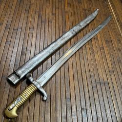 SABRE BA&Iuml;ONNETTE 1842 REGLEMENTAIRE FRANCE MILITAIRE