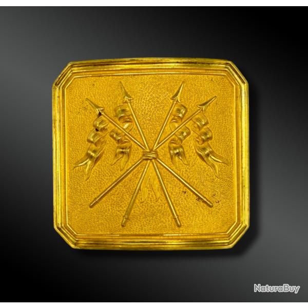 PLAQUE de CEINTURON d'officier de lanciers de la ligne - France - XIX�me si�cle