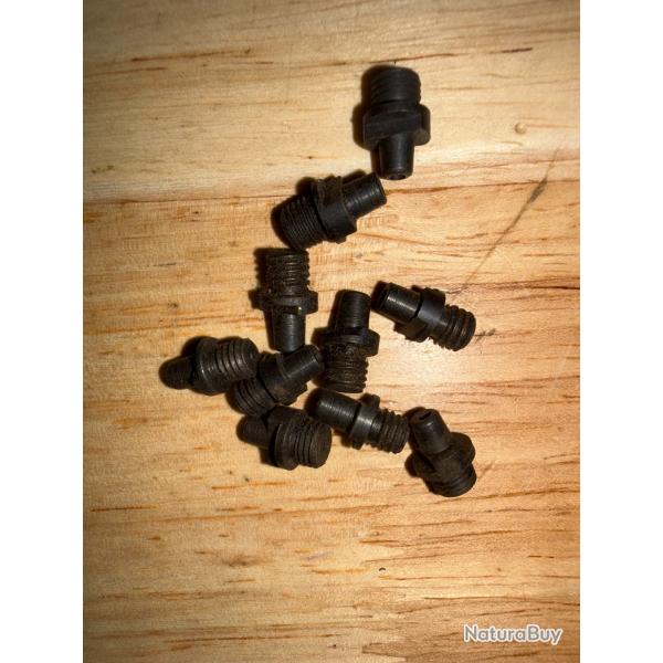 LOT DE 10 CHEMINEES REVOLVER OU PISTOLET POUDRE NOIRE NEUVES DE STOCK ANCIENNES (lot 4)