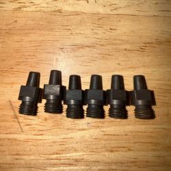 LOT DE 6 CHEMINEES REVOLVER OU PISTOLET POUDRE NOIRE NEUVES DE STOCK ANCIENNES (lot 2)