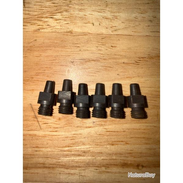 LOT DE 6 CHEMINEES REVOLVER OU PISTOLET POUDRE NOIRE NEUVES DE STOCK ANCIENNES (lot 2)