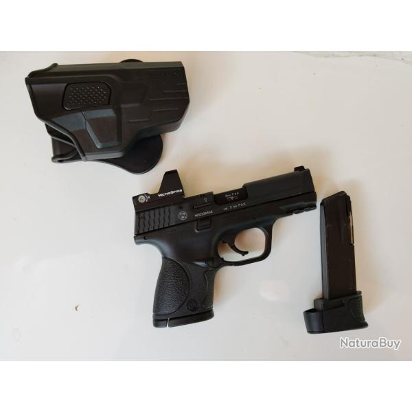 S&W M&P9C cal 9mm PAK avec red dot et holster