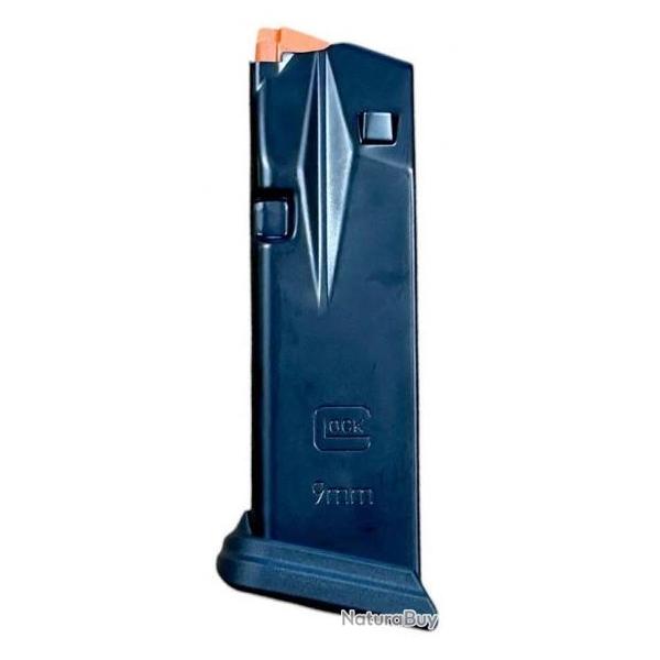 CHARGEUR GLOCK 43X 15 COUPS METAL ELEVATEUR ORANGE