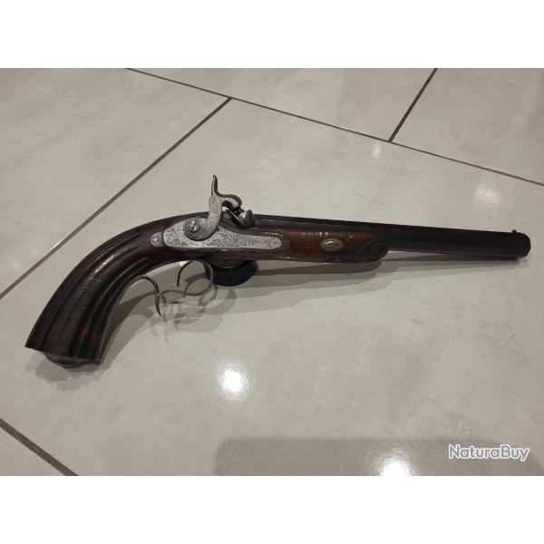 Pistolet li�geois original 1860 cal45