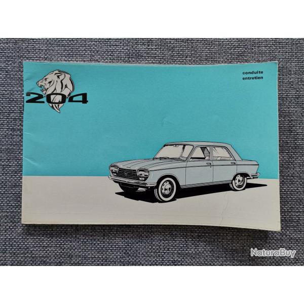 Manuel de conduite et d'entretien pour Peugeot 204