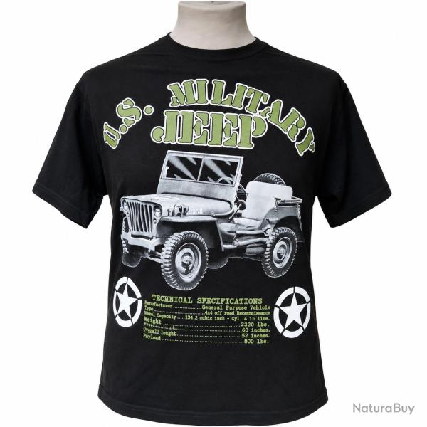 T-Shirt JEEP WW2 D-DAY 1944 - Manches Courtes - 100 % coton