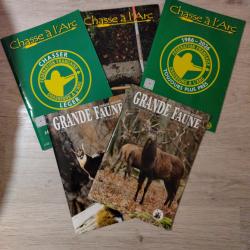 Lot livre revue chasse grand gibier et chasse &agrave; l'arc