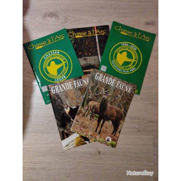 Lot livre revue chasse grand gibier et chasse � l'arc