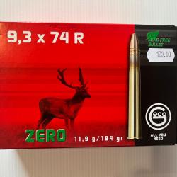 Bo&icirc;te neuve 20 balles z&eacute;ro de marque Geco 9,3x74R