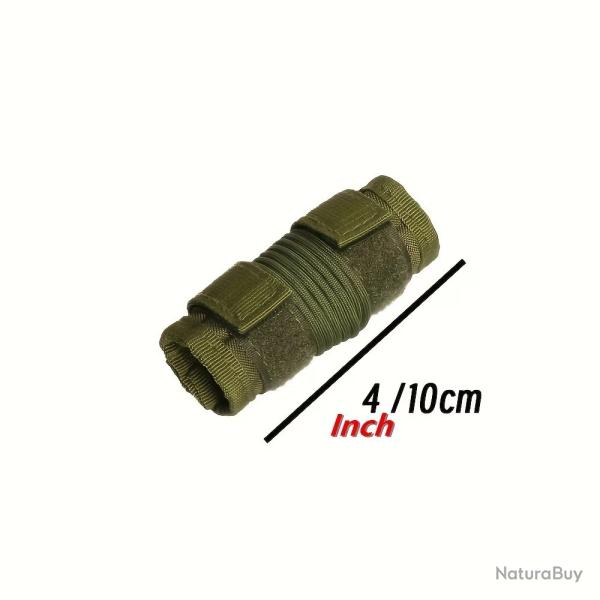 Housse de silencieux verte � scratch 10cm
