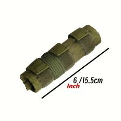 Housse de silencieux verte &agrave; scratch 15.5cm