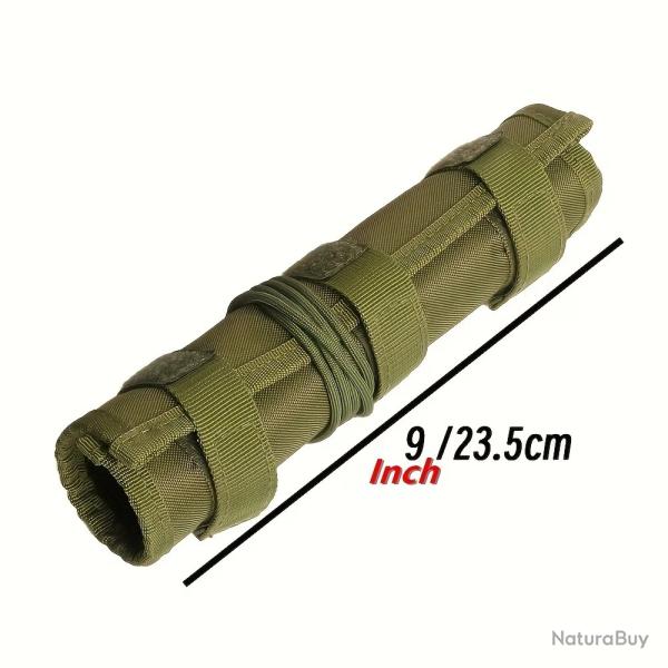 Housse de silencieux verte � scratch 23.5cm