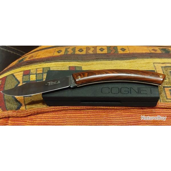 Couteau de collection �Le Thiers� Grand mod�le 23 cm manche en bois rare d'Alseis Peruviana 2008