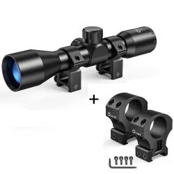 Lunette de tir CVLife 4x32 + Colliers Hauts Picatinny
