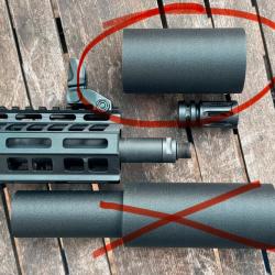 HAMMERLI TAC R1 22 Silencieux &agrave; recouvrement &laquo;&nbsp;COURT&nbsp;&raquo; M3D